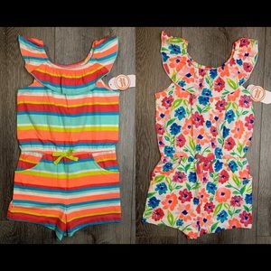 NEW Girls Wonder Nation Colorful Rompers